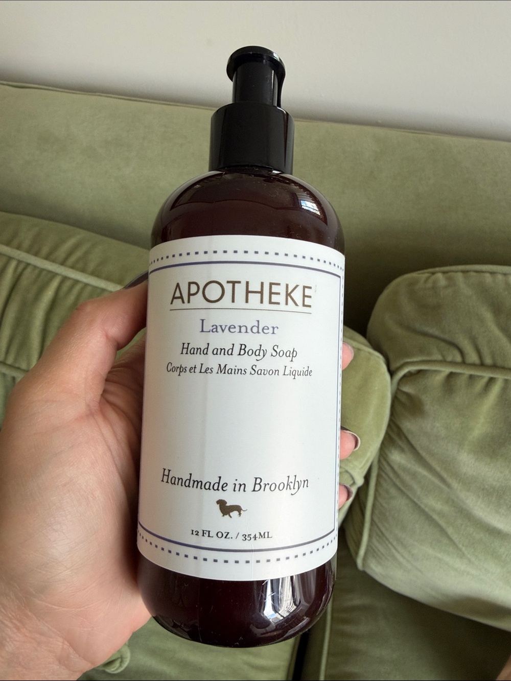 🗽Apotheke Lavender Hand and Body Soap — White Bottle, Lavender